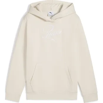 Dívčí oblečení Dětská Mikina PUMA ESS SCRIPT HOODIE FL G 68872887 – Béžová 164
