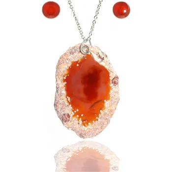 Souprava šperků Souprava šperků přírodní Achát - Sada