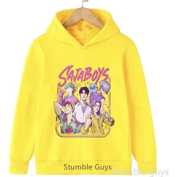 Chlapecké oblečení KPop Demon Hunters (Lovkyně démonů) KPop Demon Hunters dětská mikina s potiskem Saja Boys (2) - mix barev Barva: Žlutá, Velikost: 140