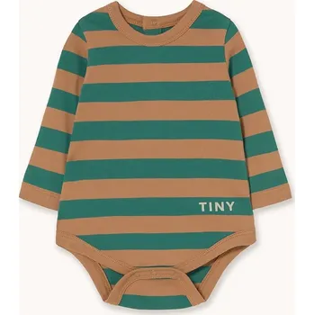 Bavlněné kojenecké body Tinycottons STRIPES KNIT BODY AW25.021 hnědá 88X, vel. 62