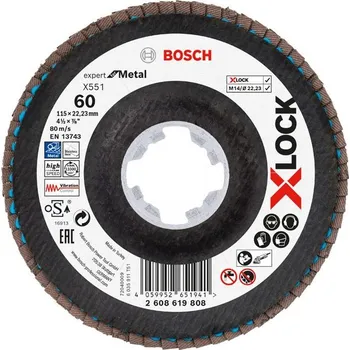 Brusný kotouč BOSCH Lamelový brusný kotouč X551 Expert for Metal s upínáním X-LOCK (2608619808)