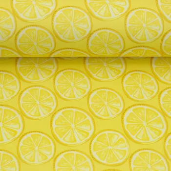 SWAFING Bavlněná látka Fruits citrony