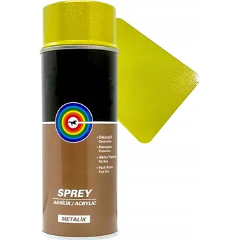 Barva ve spreji Barva dekorativní barva ve spreji s metalickým efektem 400ML - Žlutá Sari