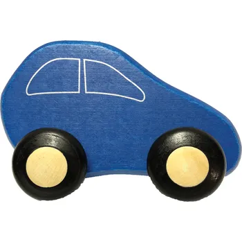 Dřevěná hračka Dřevotéka Dřevěné autíčko modré Dřevěné autíčko modré