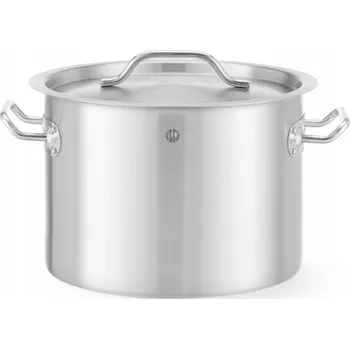 Hrnec STŘEDNÍ HRNEC S POKLICÍ OCELOVÝ GASTRONOMICKÝ NA PLYN INDUKCI 9L HENDI