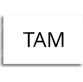 Informační tabulka Bílý piktogram "SEM - TAM - typ 30" s černým textem bez rámečku - 80 x 50 mm