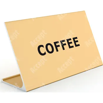 Jmenovka na stůl Informační stojánek D-62 "COFFEE" - zlatá