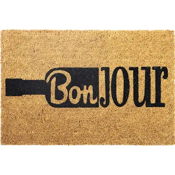 Rohožka VENKOVNÍ ROHOŽKA PŘED DVEŘE 40x60 KOKOSOVÁ VSTUPNÍ BÉŽOVÁ VELKÁ SILNÁ