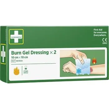 Obklad CEDERROTH gelový obklad na popáleniny 10 x 10 cm / 2 ks