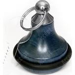 Klíčenka dřevěná s gumou (modrá) - modrá - stříbrný úchyt