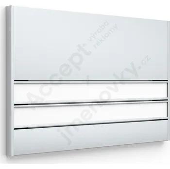 Informační tabulka Stříbrná&nbsp;dveřní tabulka&nbsp;SlimSlatz&nbsp;o velikosti&nbsp;187 x 125 mm&nbsp;s&nbsp;zásuvným systémem