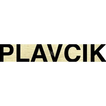 Informační tabulka Zlatý piktogram "PLAVČÍK II" s černým&nbsp;textem bez rámečku&nbsp;-