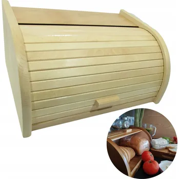 chlebník Dřevěný chlebník světlý - Nádoba na pečivo Yolli