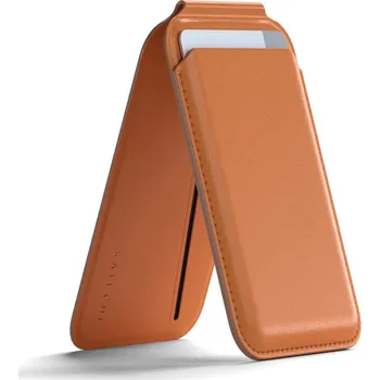 Pouzdro na mobilní telefon Magnetický stojánek s peněženkou pro iPhone Satechi - světle hnědý