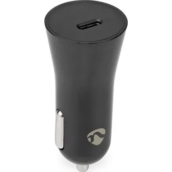 Notebook Nedis CCPD20W101BK Napájecí adaptér, do auta, 1× USB-C, vstup 12–24V, výstup max. 3A, 20W, automatická volba napětí, černý CCPD20W101BK