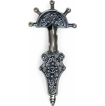 Náušnice Drakkaria Raně středověká mostová stříbrná spona, Ag 925