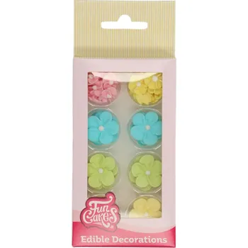 Jedlá dekorace na dort Cukrové květy mix pastel F50580