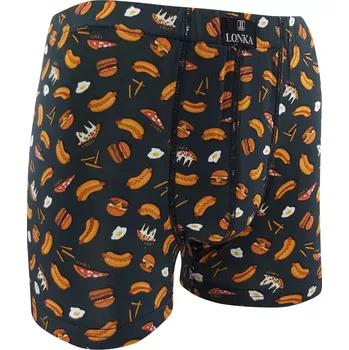Boxerky KEVIN pánské veselé boxerky Lonka - FASTFOOD (LONKA boxerky Kevin fastfood)