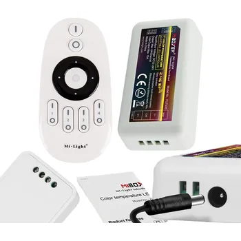 LED páska Ovladač/Stmívač pro LED COB MONO CCT pásky dálkový ovladač RF rádiové, 4 zóny