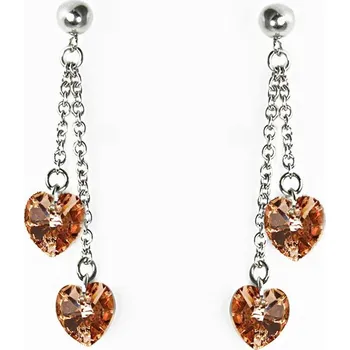 Náušnice Řetízkové náušnice s Preciosa krystaly - 1 Pár