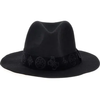 Klobouk DÁMSKÝ Klobouk GUESS FEDORA HAT AW9936WOL01-BLA – Černá M