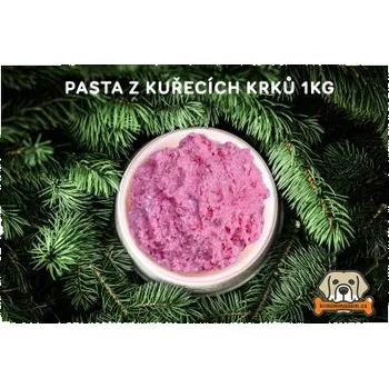 Krmivo pro psa Pasta z kuřecích krků 1 kg KRMIMMASEM.CZ KM106