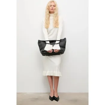 Dámské šaty Kašmírové šaty Answear.LAB béžová barva, midi 2687.fh 01X, vel. S