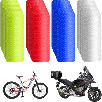 100x REFLEXNÍ VÝSTRAŽNÉ SAMOLEPKY VODĚODOLNÁ PÁSKA PRO DĚTI NA KOLO PŘILBU