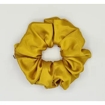 Saténová Scrunchie gumička zlatá XL
