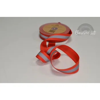 Reflexní pruh ČERVENÝ, lampas 2,5cm (E) (Lampasy)