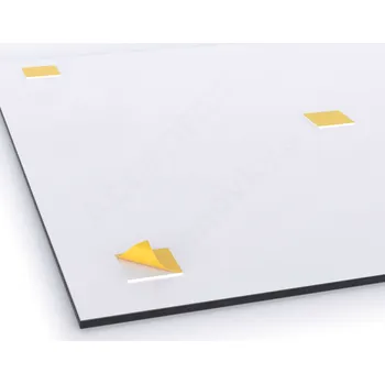 Informační tabulka Označení podlaží - číslo "3" (300 x 300 mm) - bílá tabulka - černý popis