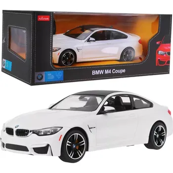 RC model auta RC auto BMW M4 Coupe 1:14 Rastar s dálkovým ovládáním 2,4 GHz – Bílá