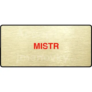 Značení Zlatý&nbsp;piktogram "MISTR" s červeným textem a rámečkem&nbsp;-