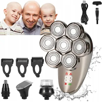 7-HLAVÁ ELEKTRICKÁ HOLICÍ STROJEK, STROJEK NA HOLENÍ PLEŠE