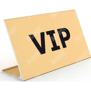 Jmenovka na stůl Informační stojánek D-62 "VIP" - zlatá