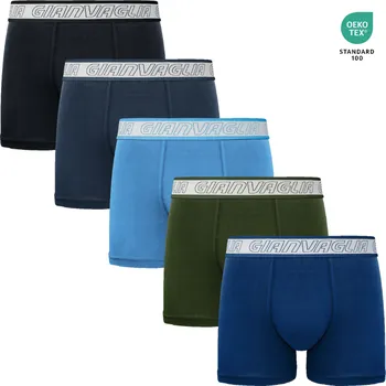 Boxerky Gianvanglia Gianvaglia boxerky modrá sada 5ks Velikost: XL