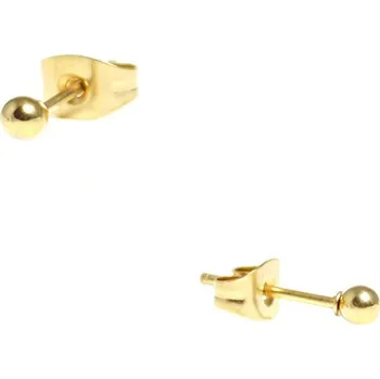 Módní doplněk Náušnice puzety Zlaté pecičky 3mm - 1 Pár