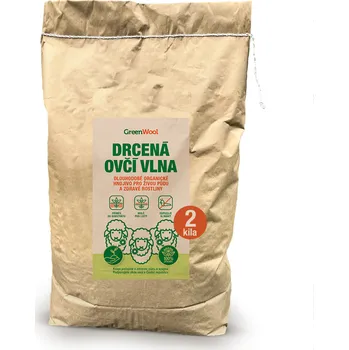 Hnojivo GreenWool Drcená ovčí vlna 2 kg Do výsevních substrátů