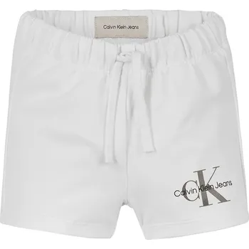 Dívčí kraťasy Dětské kraťasy Calvin Klein Jeans IN0IN00061.PPYA bílá 00X, vel. 98