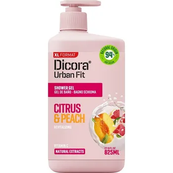 Sprchový gel Dicora Urban Fit Schower Gel Citrics &amp; Peach - Sprchový gel citrusy a broskev 825 ml