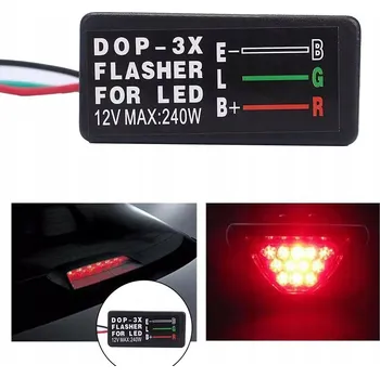 Elektronická součástka PŘERUŠOVAČ SMĚROVÝCH SVĚTEL LED 3 PIN VODOTĚSNÝ