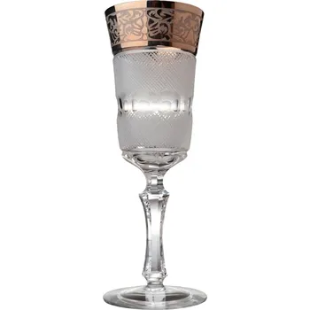 Sklenice Broušená zlacená sklenice, Glamour Crystal, 180 ml, 2 ks