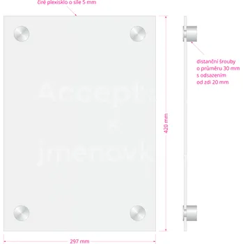 Informační tabulka Hlavní orientační tabule Clear CL4 (297 x 420 mm) - rozměr 297 x 420 mm