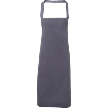 Pracovní zástěra Premier Workwear Zástěra s laclem z biobavlny (bez kapsy) PR102 Steel -ca. Pantone 6545 60 x 87 cm