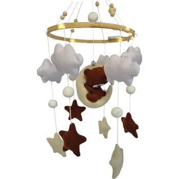 Kolotoč nad postýlku MIMOUŠEK Kolotoč nad postýlku Royal Sleep méďa brown s LED