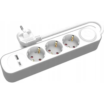 Napájecí kabel Prodlužovací Kabel Plast-Rol 3 m 3 ks šedá