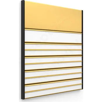 Informační tabulka Zlatá&nbsp;dveřní tabulka&nbsp;ACS&nbsp;o velikosti&nbsp;187 x 218 mm&nbsp;s&nbsp;kombinovaným systémem