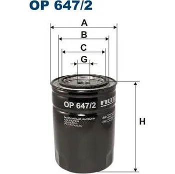 Olejový filtr Filtron OP 647/2 Olejový filtr
