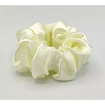 Saténová Scrunchie gumička sv. žlutá XL II.