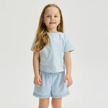 Reserved - Šortky s volánky - světle modrá - 6619G-50X - 6619G-50X-92